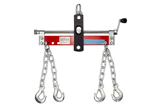 Balancierer Positionierer für Motorkran - 750 kg Tragkraft - Werkstattkran mit 750 kg Tragkraft, ideal für Wartungsarbeiten am Motor und Getriebe. Inklusive 4 Ketten für optimale Befestigung und große Flexibilität.