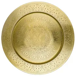 Orientalische Deko Serviertablett Kerzentablett Manar Gold 50cm