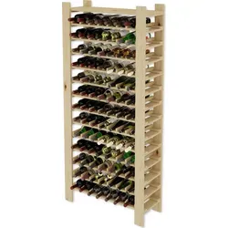 Lenmar RW Weinregal aus Holz, hellbeige für 91 Flaschen - Elegantes und platzsparendes Weinregal aus stabilem Holz, ideal für die Speisekammer oder den Keller. Perfekt für Weinliebhaber und einfach zu montieren.