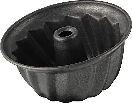 Dr. Oetker Gugelhupfform 10 cm, kleine Kuchenform, Bundform aus Stahl mit Antihaftbeschichtung (Farbe: schwarz), Menge: 1 Stück
