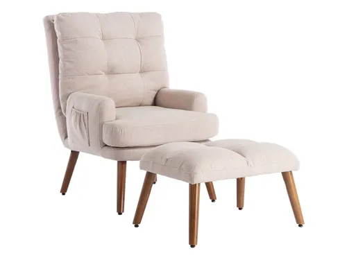 SeedWave Loungesessel Relaxsessel mit Hocker – Verstellbare Rückenlehne für maximalen Komfort