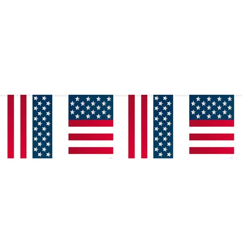  Wimpelkette USA Amerika Hängegirlande 10 m Stars and Stripes 0,49 EUR/m