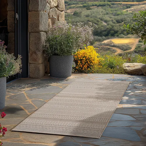 Teppium Outdoor Teppich Wetterfest & UV-beständig, ideal für Küche, Balkon, Terrasse, Garten, Wohnzimmer, Grösse: 80x150 cm