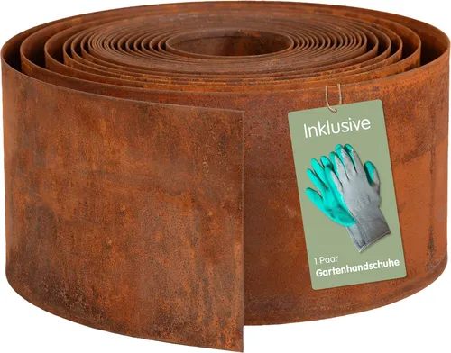 Produktbild UNUS Rasenkante Beetumrandung Cortenstahl 1000x14