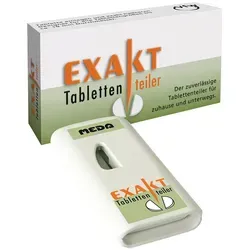 Exakt Tablettenteiler - Präzise Tablettenteilung für einfache Dosierung - Arzneimittel, ermöglicht eine präzise Teilung von Tabletten für eine individuelle Dosierung, ideal für die tägliche Medikation.