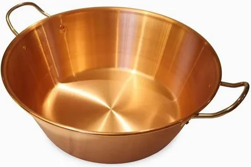 BAUMALU Kupfermarmeladenschale 38 cm mit Edelstahlgriffen in kupfer von Baumalu
