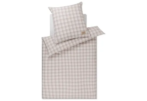JOOP! Bettwäsche Soft Checks, 3-teiliges Flanell-Set in beige von JOOP!