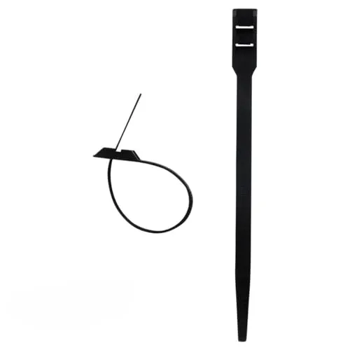 Zenitech - Packung mit 100 Kabelbindern 6x175mm - Ergonomischer Kunststoff - Kompatibel mit Kabeln/Schläuchen/IRL-Rohren, Sichert Kleine/Mittlere Bündel, Praktische Elektroinstallation - Schwarz