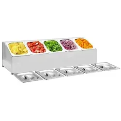 vidaXL Gastronorm Ständer mit 5 GN 1/6 Behältern von vidaXL