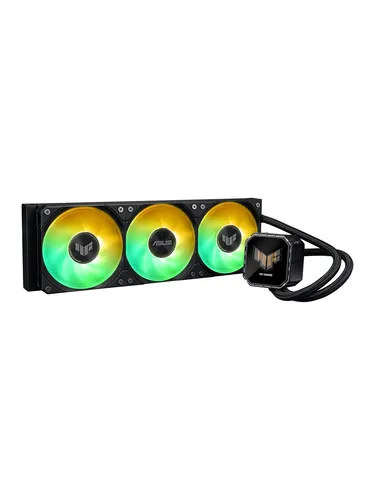 Asus WAK TUF GAMING LC III 360 ARGB LCD - Gehäuse mit leistungsstarker AIO-Kühlung, 360-mm-Radiator und anpassbarem LCD-Display für optimale Kühlleistung und individuelles Design.