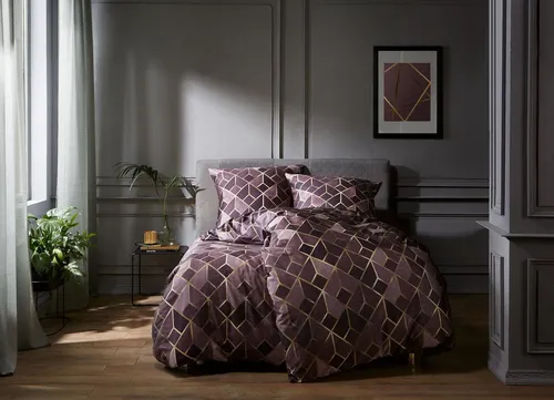 BETTWAESCHE-MIT-STIL Bettwäsche Mako Satin Bettwäsche Raute, Mako-Satin, 3 teilig