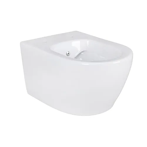 Aloni Spülrandloses Wand Hänge WC mit Taharet/Bidet/Dusch-WC Funktion - Sanitäranlagen & Zubehör - modernes, spülrandloses Design für eine einfache Reinigung und integrierte Bidet-Funktion für mehr Hygiene.