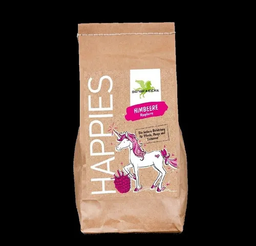 B&E happies Himbeere Unicorn Edition 1 kg Pferdefutter Pony Leckerli Belohnung