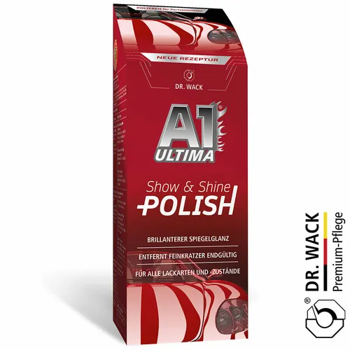 Dr. Wack A1 ULTIMA Show & Shine Polish - Hochglanz Lackpolitur für Autos, sorgt für strahlenden Glanz und schützt den Lack vor Umwelteinflüssen.