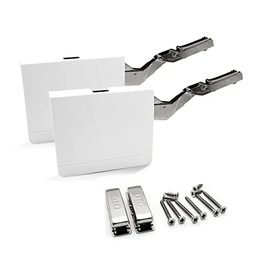 DOJA Barcelona | Frontliftbeschlag Scharnier für Klappen | 4 Pack | Liftbeschlag 250–500 mm | Komplettset für Klappenhöhen 1600-3600 Kraft | Klappenbeschlag/Frontliftbeschlag Scharniere Klappbar