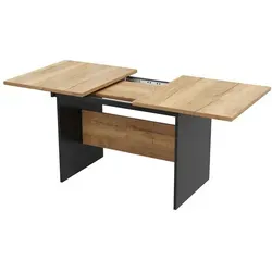 Esstisch (1-St., 140-180/80/75 cm), Tischplatte erweiterbar, Esszimmertisch, Tischplatte aus MDF, Holzoptik - Naturbelassen