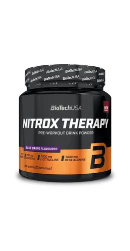 Biotech USA BioTech NitroX Therapy 340g - Blue Grape Pulver, 0.34 g, Pulver