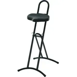 STIER Stehhilfe klappbar - Höhenverstellbar von 600-850 mm - Bürostühle mit klappbarer Funktion und drehbarer Sitzfläche. Ideal für ergonomisches Arbeiten und platzsparend. Robustes Stahlrohrgestell für Langlebigkeit.