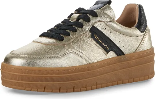 Tamaris 1-23773-43/402 Light Gold Comb GR40 - Damen-Sneaker aus hochwertigem Material, bieten hervorragenden Tragekomfort und sind vielseitig kombinierbar für jeden Alltag.