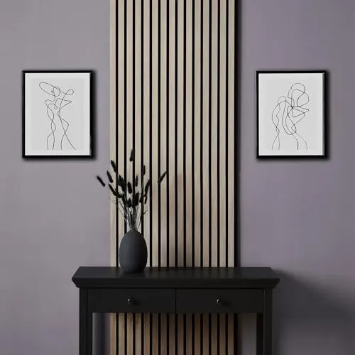 Homestyle4u Wandpaneel 60x120 cm – 4-tlg Akustikpaneel in Grau