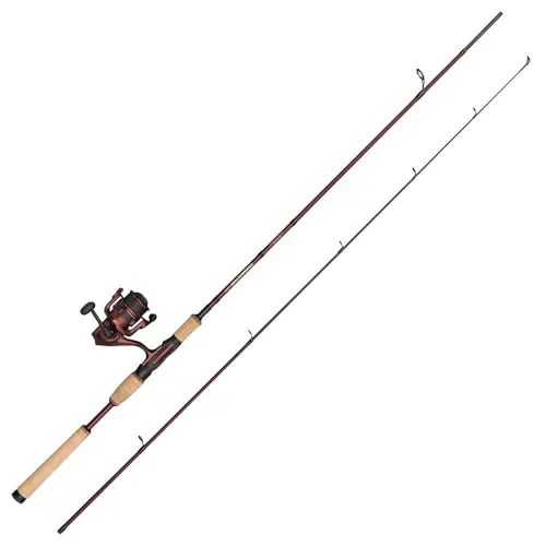 Abu Garcia Tormentor2 Spinning Combo, Süßwasserangler Angelrute Rolle Hecht Zander, Starkes Leichtgewicht vielseitig einsetzbar, rot, 2.13m mäßig schnelle Rute, 2000er Rolle