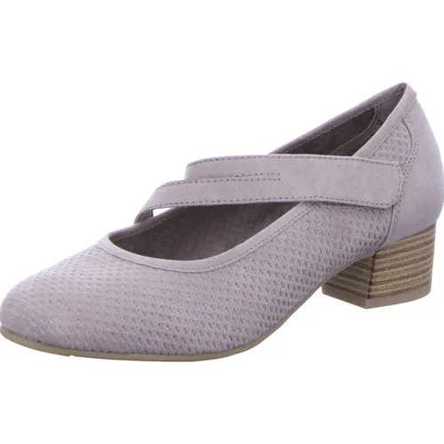 Jana Damen Pumps mit Riemen - Vegan, Braun (Stone), 38 EU - Elegante Pumps mit kleinem Absatz und H-Weite für breite Füße. Aus 100 % veganen Materialien gefertigt, bieten sie hohen Tragekomfort und einen glamourösen Look für besondere Anlässe.