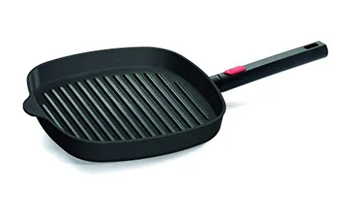 Woll Diamond XR Logic Induktion Steakpfanne 28x28cm mit abnehmbarem Griff - Hochwertige Grillpfanne mit 5-lagiger DIAMOND XR-Versiegelung für optimale Bratergebnisse. Ideal für alle Herdarten und spülmaschinenfest. Praktischer abnehmbarer Griff für einfache Handhabung.