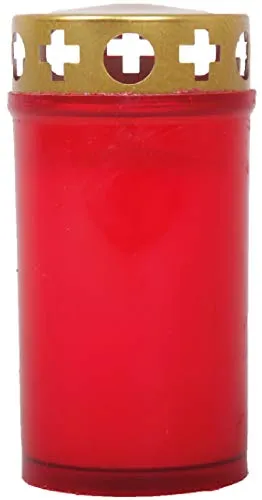 HS Candle 1x Tage Brenner (Rot) ca. 30h Brenndauer, Auswahl: mit Deckel