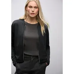 Street One Damen Silk-Look Jacke, Schwarz, Größe 38 von Street One
