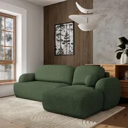 Masseno Ecksofa MODENZA N R-S mit Schlaffunktion - Sofa mit Bettkasten in L-Form, elegantes Design und hoher Komfort, ideal für Gästeübernachtungen und platzsparend im Wohnzimmer