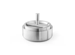Zack Aschenbecher Contas , Edelstahl , Metall , 11 cm , Essen & Trinken, Barausstattung