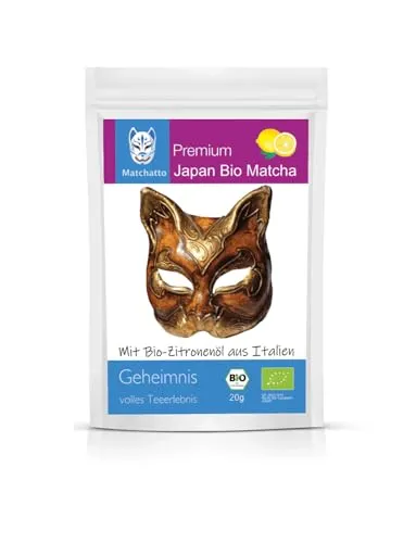 Matchatto | Matcha Tee Pulver 20g | Original grüner Tee aus Japan | viele Sorten für mehr Abwechslung | einfach zu mixen, vegan & natürlich | ideal für Matcha Latte (Zitrone)