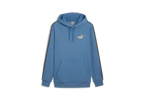 Puma ESS TAPE MINIMAL GOLD Kapuzenpullover Blau S - Stylischer Hoodie mit regulärer Passform und verstellbarer Kapuze. Die atmungsaktive Fleece-Qualität sorgt für Komfort bei kühlem Wetter. Ein modisches Must-Have für lässige Outfits.