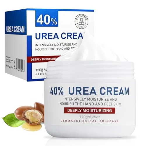 Urea Creme 40 Prozent für Füße und Hände, Urea-Fußcreme gegen Hornhaut, Fusscreme sehr trockene Füsse, Handcreme für trockene Hände, Fußcreme Trockene Füße, Pflege für Fersen, Ellenbogen und Knie,150g
