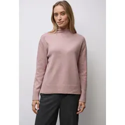 Rollkragenpullover STREET ONE, Damen, Gr. 40, powder pink meliert, Web, 37% Polyacryl, 29% Baumwolle, 29% Polyester, 5% Nylon, unifarben, normal normal, hoch geschlossener Ausschnitt, Rippbündchen, Pullover Rollkragenpullover, mit Turtleneck