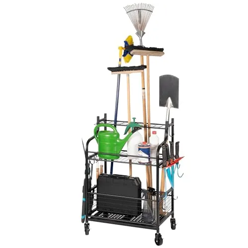 eluno Gartengerätehalter mit Ablagen und Körben von eluno