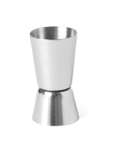 HENDI Cocktail Messbecher, BarUp, 2 verschiedene Messmengen, polierte Ausführung, Cocktailmessbecher, Jigger, Barmaß, 25/35ml, ø40x(H)75mm, Edelstahl, silber