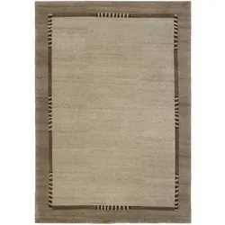 Cazaris Wollteppich Grau 70x140 cm - Rechteckiger Teppich aus 100% Schurwolle, ideal für Fußbodenheizung. Schafft ein angenehmes Raumklima und setzt stilvolle Akzente in Ihrem Zuhause.