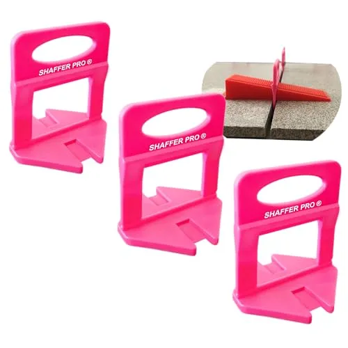 Clips 1.5 mm Kreuzkreuz Fliesen selbstnivellierend SHAFFER PRO,Selbstnivellier-Keil für Fliesen,Fliesenkreuz im Set,Nivelliersystem für Böden und Wände Professionelles Werkzeug Fugendichtung 1000