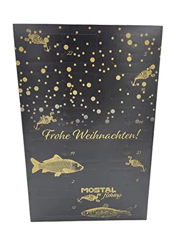 Mostal Angel-Adventskalender Allround Eco - Adventskalender für Angler, gefüllt mit nützlichem Zubehör für 24 Tage voller Überraschungen und einem Gesamtwert von ca. 160€ - das ideale Geschenk!