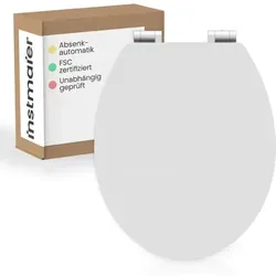 Instmaier MDF WC-Sitz Wc7m mit Absenkautomatik - Eleganter MDF WC-Sitz in Manhattan Grey mit doppelter Absenkautomatik für geräuschloses Schließen. Die pflegeleichte High-Gloss Oberfläche sorgt für Hygiene und Langlebigkeit. Passend für alle Standard-WCs.