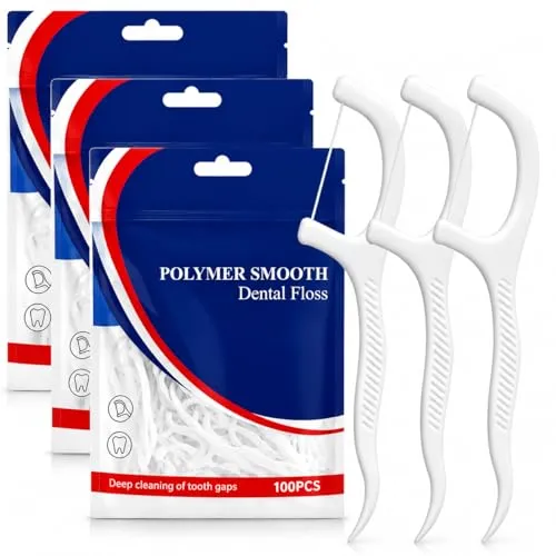 Produktbild 300PCS Zahnseide Stick, Dental Floss Picks für Tägliche Zahnreinigung, Zahn Sticks für Enge Zahnzwischenräume, Dental Floss Sticks für Saubere Zähne, Einfache Mundhygiene Zuhause und Unterwegs