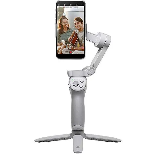 DJI OM 4 – 3-Axis Smartphone Gimbal, Magnetic Design, Portable and Foldable, DynamicZoom, CloneMe, Timelapse, Gesture Control, Spin Mode, Story Mode, Slow Motion, Panorama