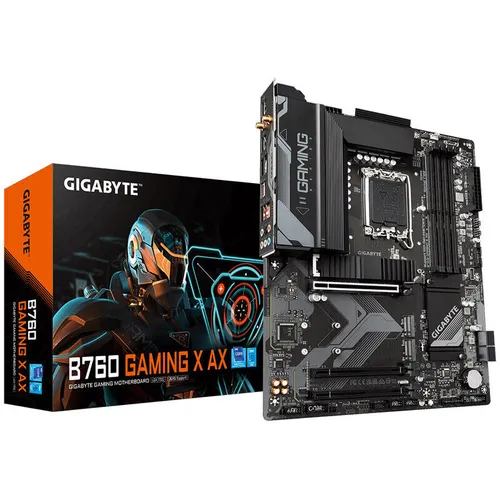 GIGABYTE B760 GAMING X AX Mainboard - ATX, Sockel 1700, 4x DDR5 Unterstützung für maximale Gaming-Leistung