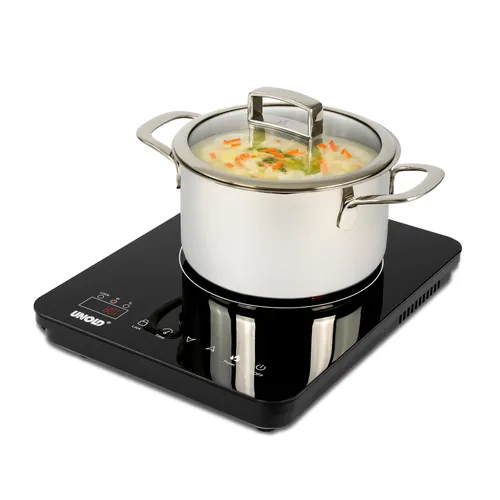 Unold Induktionskochplatte 2000W – Tragbares Kochfeld mit Touchdisplay und Timer