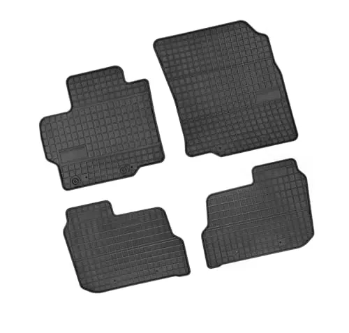 Bär-AfC MI07211n Gummimatten Auto Fußmatten Schwarz, Erhöhter Rand, Set 4-teilig, Passgenau für Mitsubishi Space Star Baujahr ab 2013