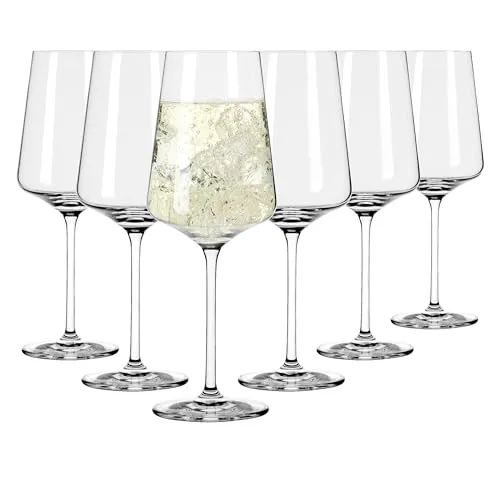 RITZENHOFF Weißweinglas 400 ml - 6er Set Lichtweiss - Modernes Design Made in Germany - Wein- & Champagner-Gläser - 6er Set aus hochwertigem Kristallglas, ideal für Weiß- und Roséwein mit stilvollem, minimalistischen Look und spülmaschinengeeignet.