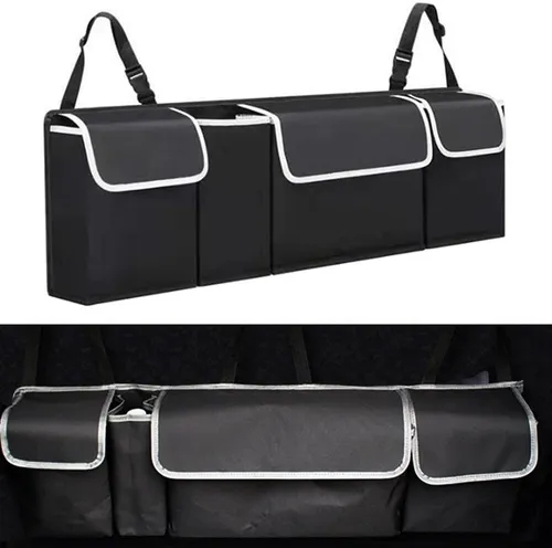 König Design Auto Kofferraumtasche - Praktischer Kofferraum-Organizer für Autos, einfach zu installieren und vielseitig einsetzbar. Mit 65L Kapazität, verstellbaren Riemen und waschmaschinengeeignet – ideal für Ordnung im Fahrzeug.