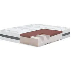 THE WHITE STONE King Size Doppelmatratze 180x220 - Sonstige Matratzen mit Memory Foam, antibakteriell und allergikerfreundlich für einen gesunden Schlaf.