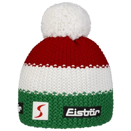 Eisbär Star Skipool Kids Beanie - Rote Strickmütze für Kinder - Einheitsgröße (ca. 50-55 cm), kuscheliges Fleece-Futter für zusätzlichen Komfort. Ideal für kalte Tage beim Skifahren oder Spielen im Schnee.